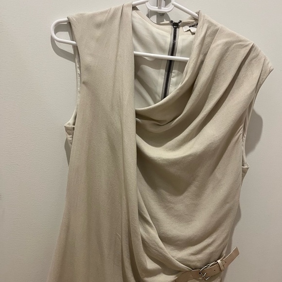 Helmut Lang cream belted dress - Picture 2 of 16